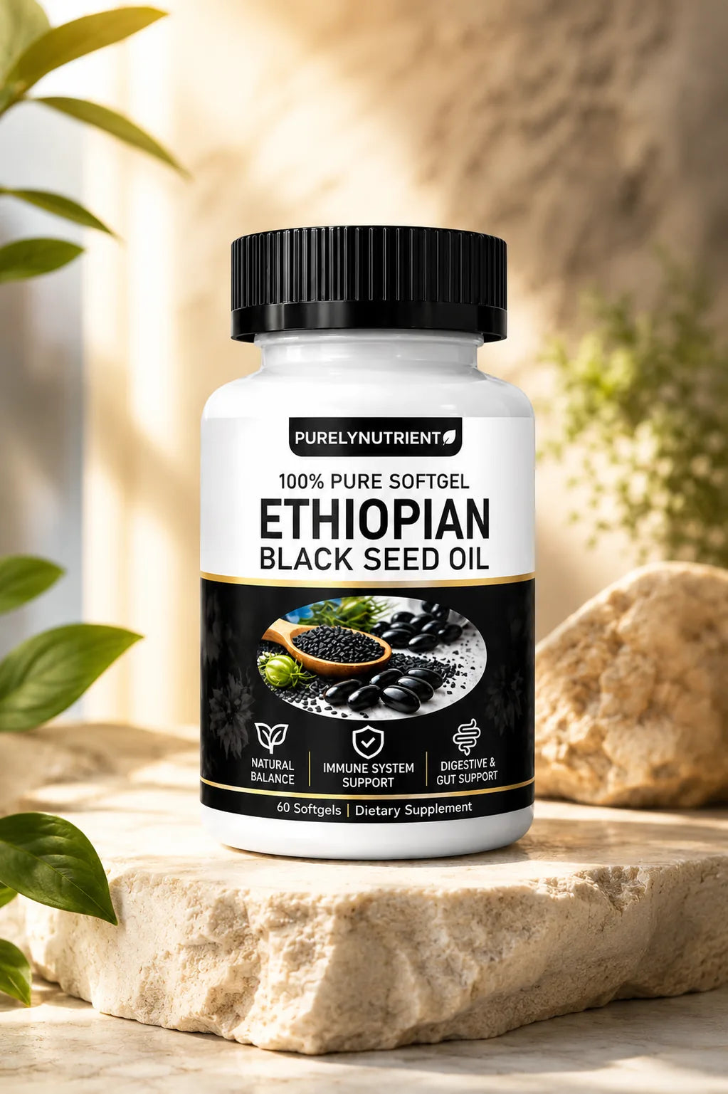 PurelyNutrient Ethiopian Black Seed Oil - foto real