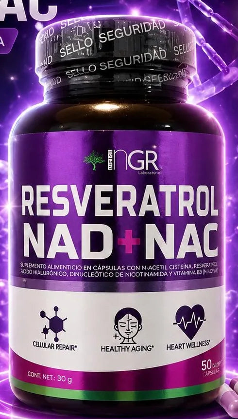 iNGR Resveratrol NAD+NAC - foto real del producto