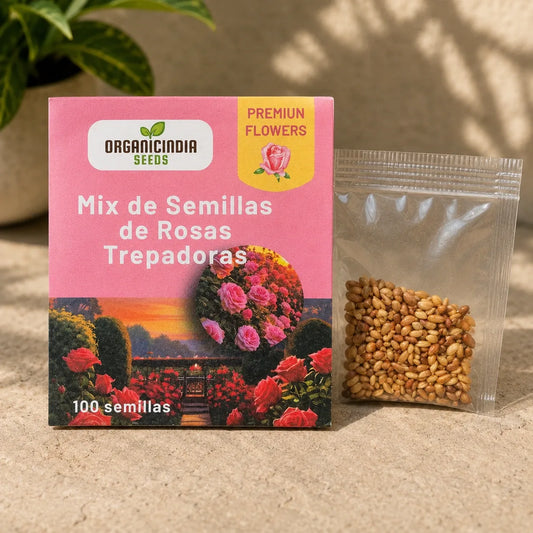 ORGANICINDIA SEEDS Mix de Semillas de Rosas Trepadoras - foto real del producto