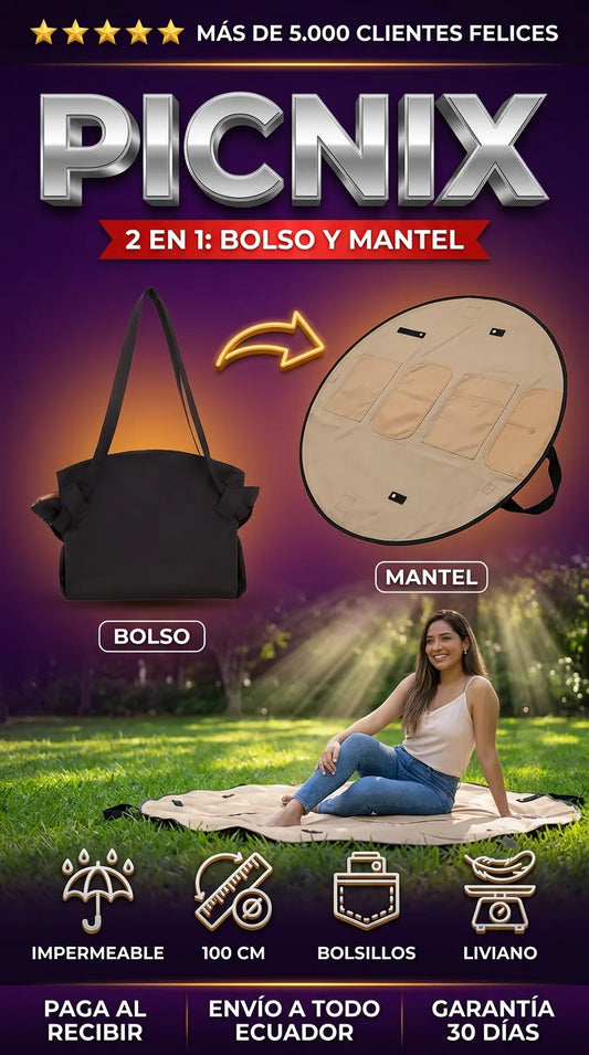 Bolso mantel de picnic 2 en 1 PICNIX