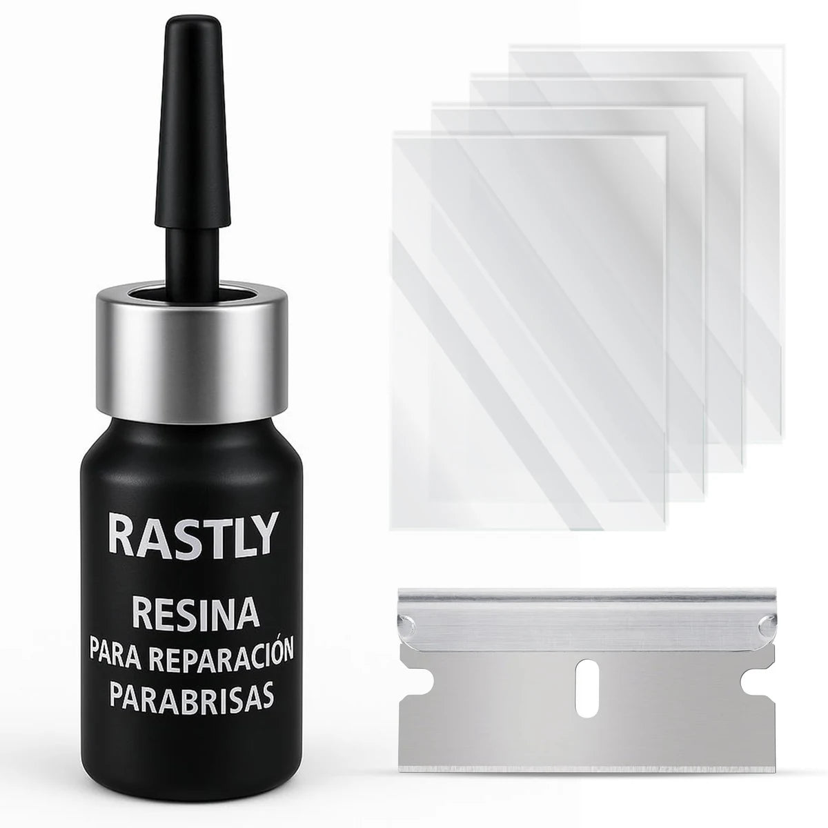 Rastly resina para reparar parabrisas - kit