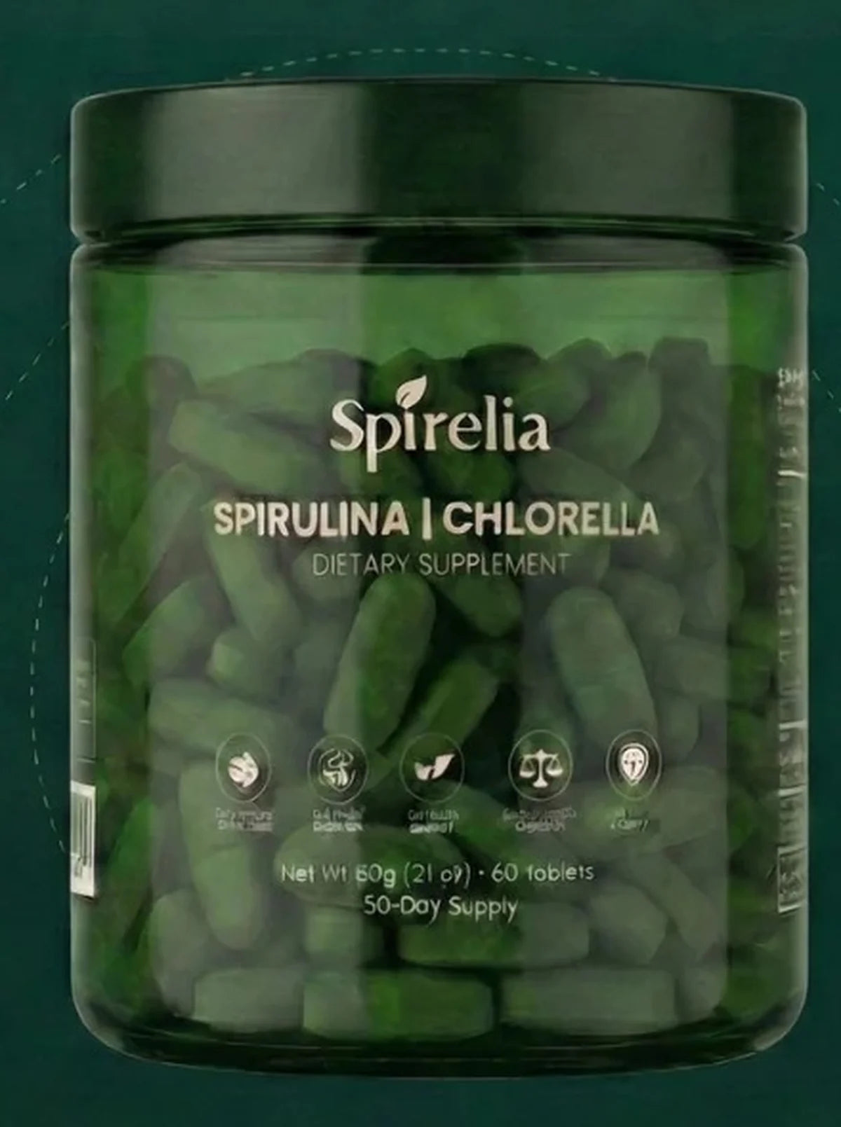 Spirelia espirulina y clorela 60 tabletas